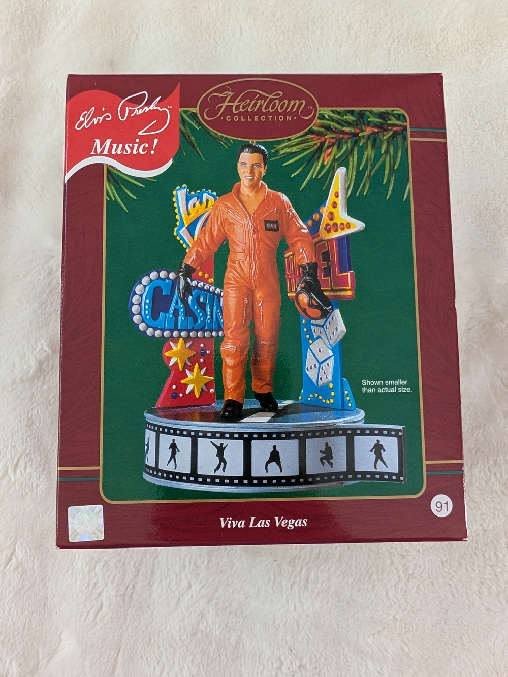 Heirloom Collection Elvis Presley Viva Las Vegas Orange Holiday Ornament